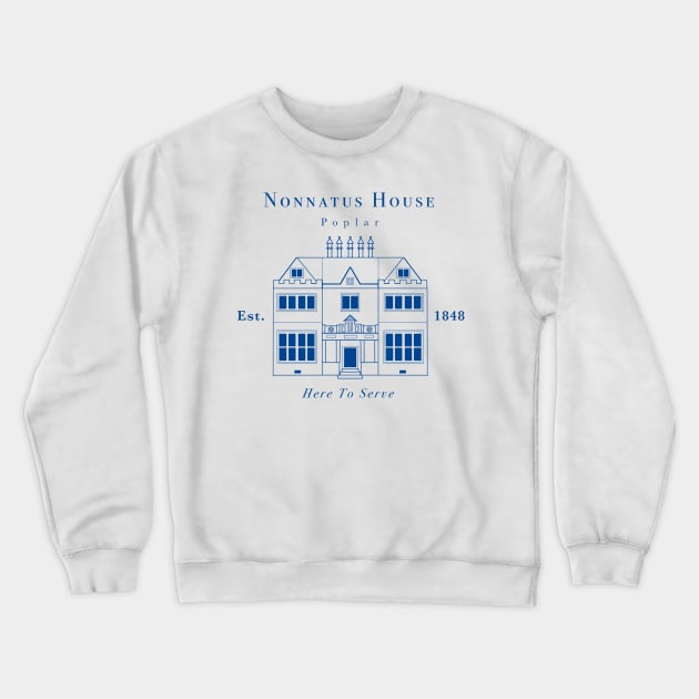 Nonnatus House | Blue Ink Crewneck Sweatshirt by alfrescotree